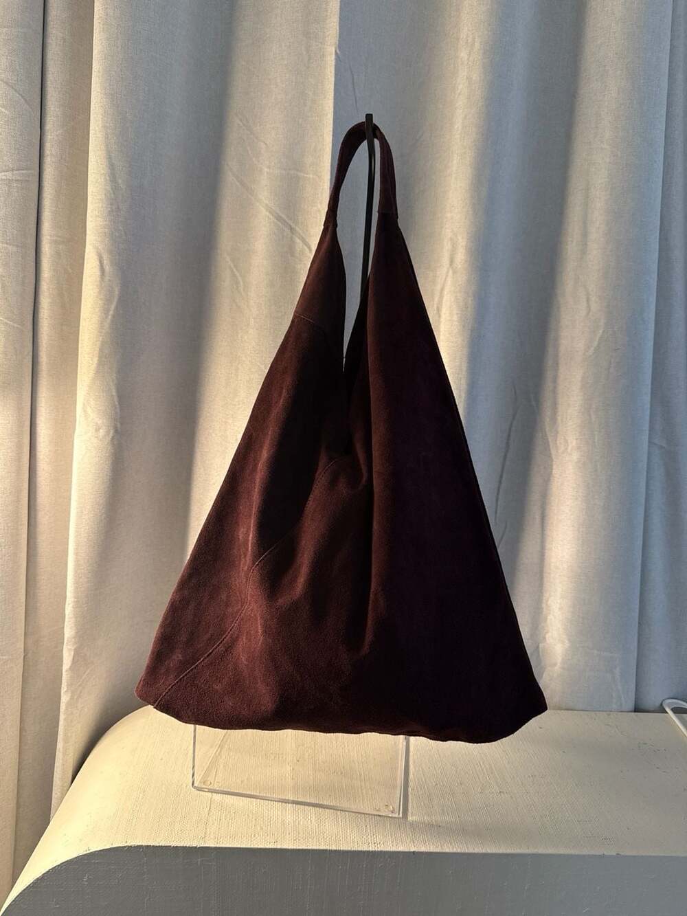 NEW! Suede Slouchy Boho Bag | Burgundy Wine Festival Ready Tote!